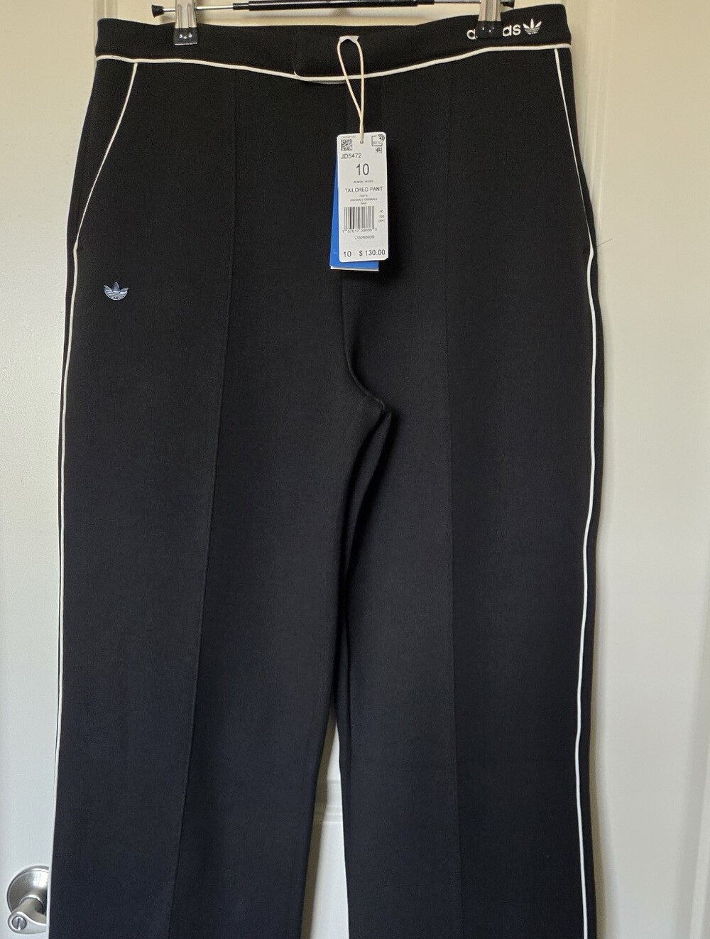 NWT Adidas Originals Tailored Trousers Black Size 10 Item# JD5472